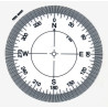 Kompass naklejany przezroczysty