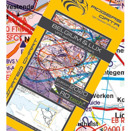 Mapa Belgien VFR ICAO 2025 Mapa Belgien VFR ICAO 2025