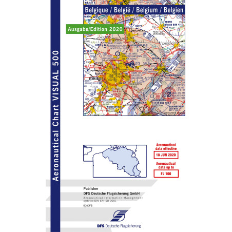 VFR 500 Mapa Belgien VFR 500 Mapa Belgien