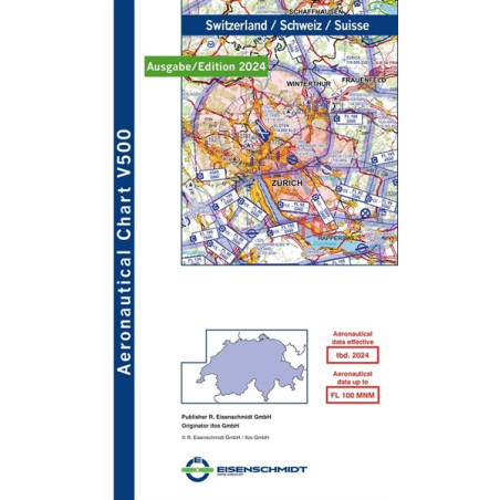VFR 500 Mapa Szwajcaria 2024 VFR 500 Mapa Szwajcaria 2024