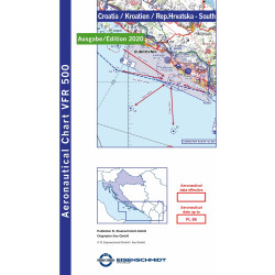 VFR 500 Mapa Chorwacji Południowej 2025
