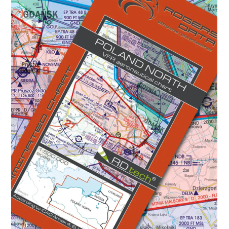 Mapa Lotnicza  Polska Nord VFR 2019 Mapa Lotnicza  Polska Nord VFR 2019