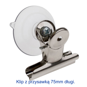 Klip na dokumenty z przysawką dla pilota