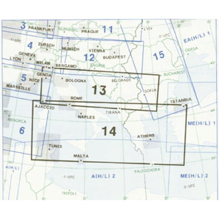 Enroute Chart E(LO) 13/14 Włochy, Grecja